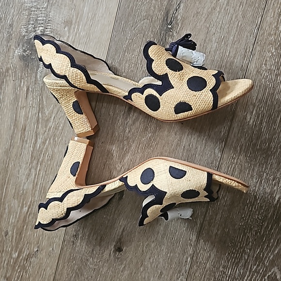 Boden Tan and Black Scalloped Sandals - Picture 3 of 9